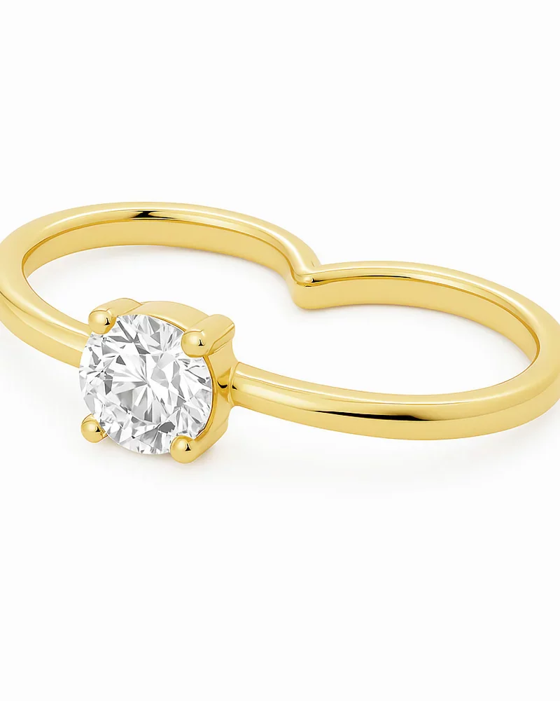 Gaya solitaire ring gold