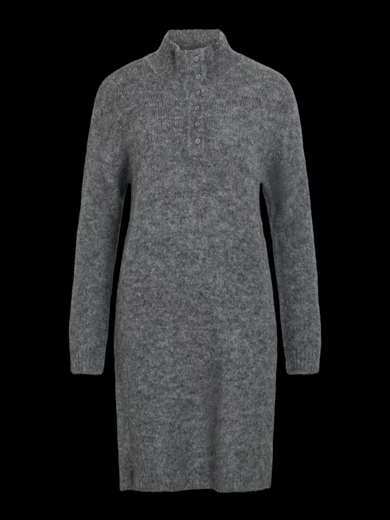 Vininny high neck knit dress grey