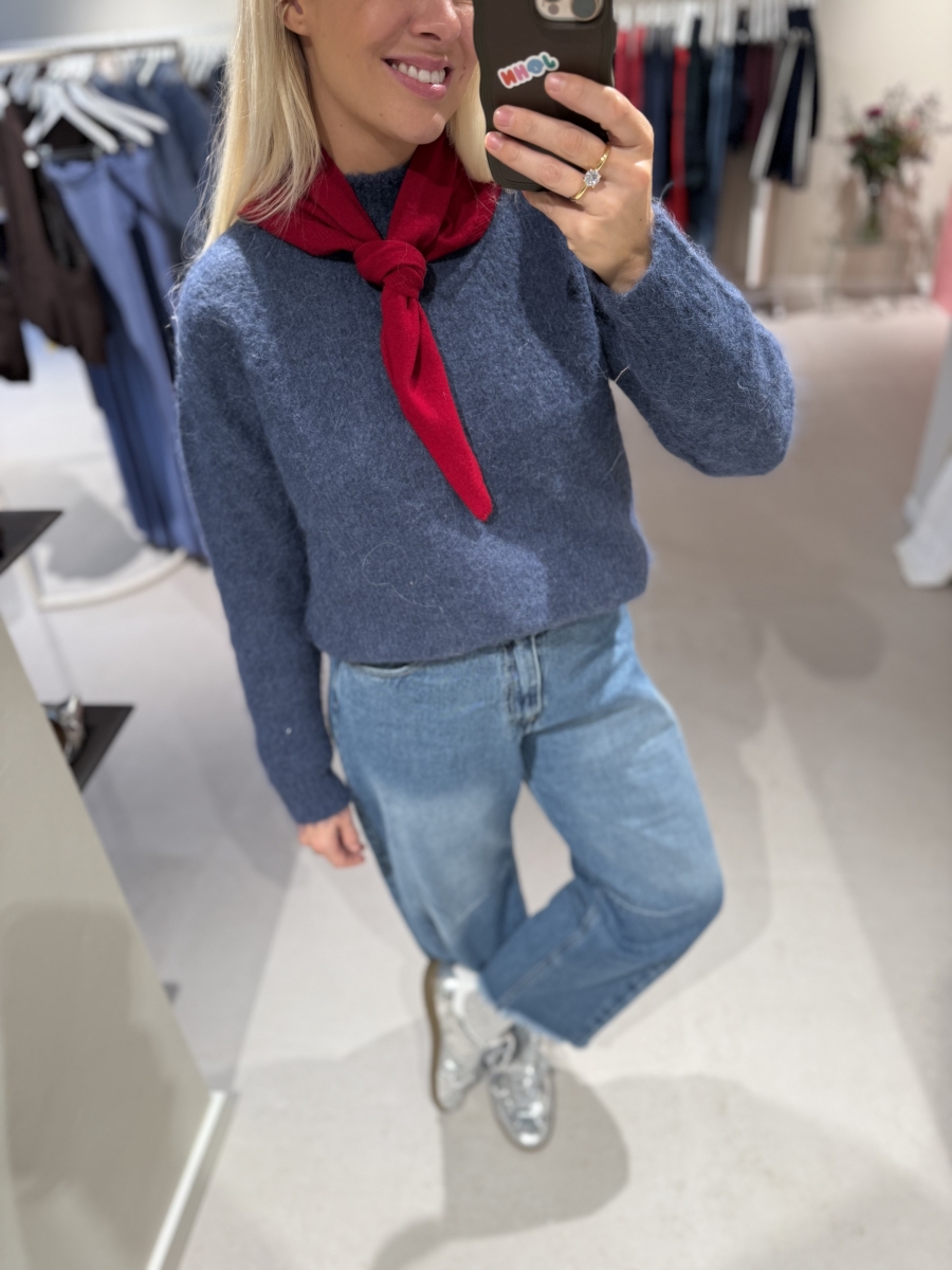 Bonnie mini scarf red