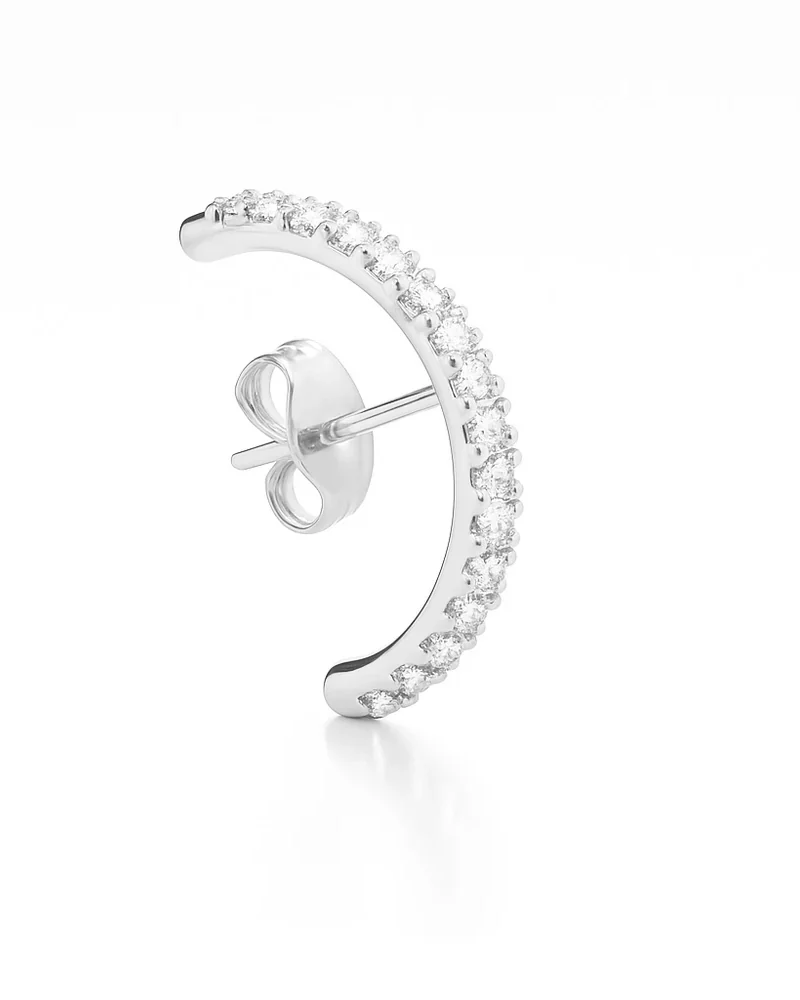 Diamond hug earstud silver
