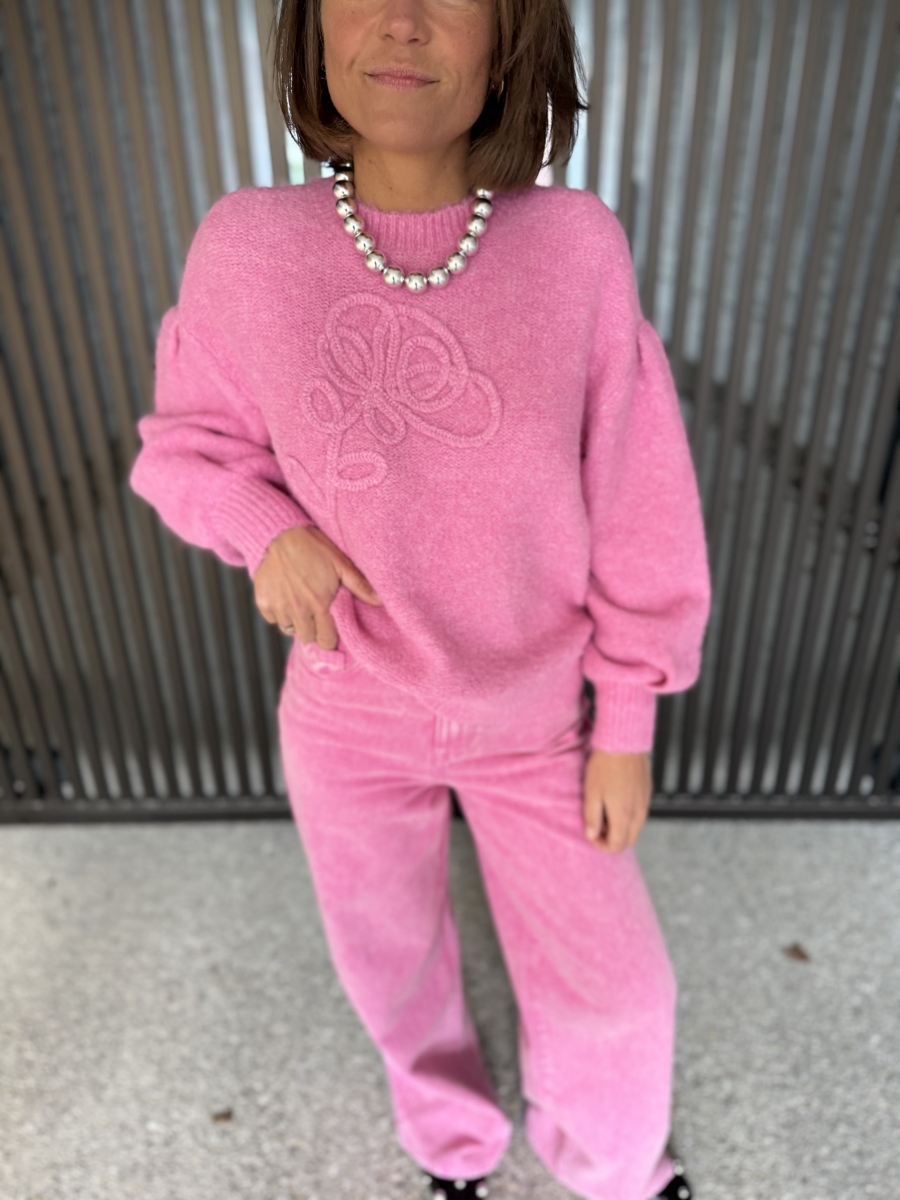 Viamarley flower knit pink