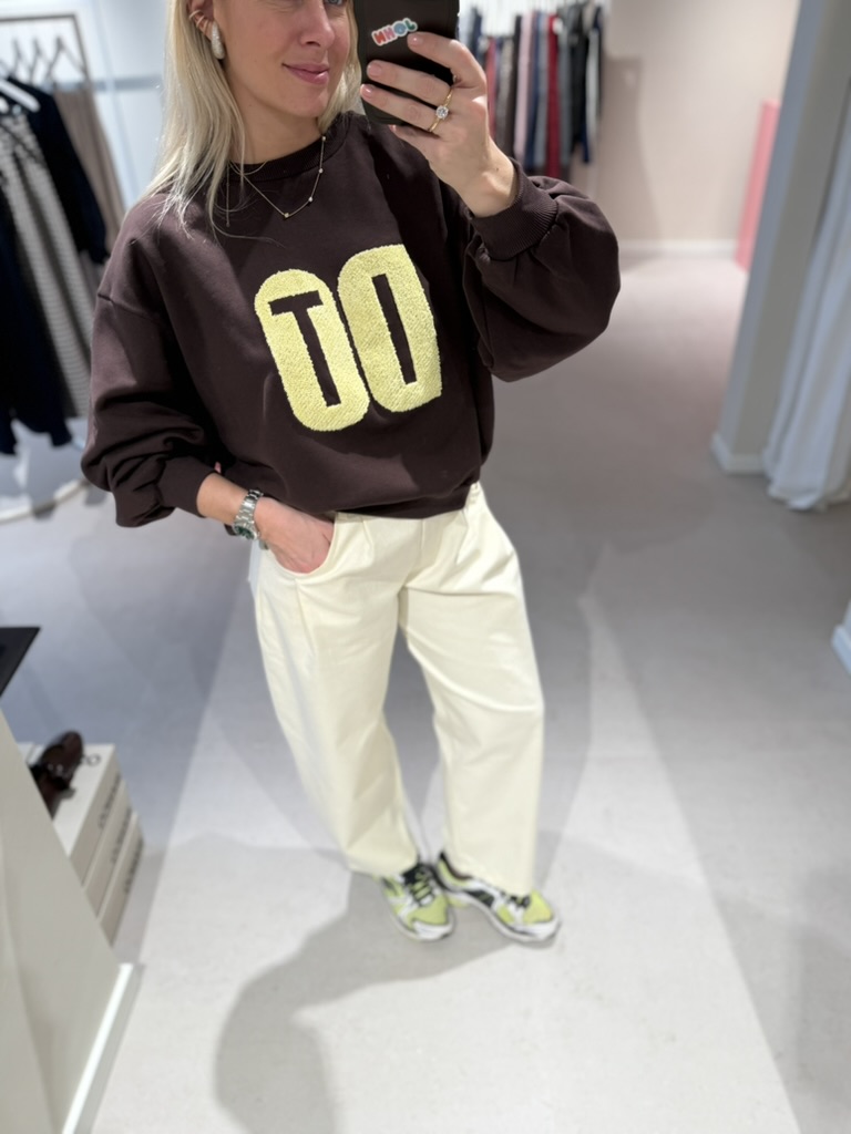 Sweater do it brown/yellow