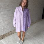 Lolay denim blouse lilac