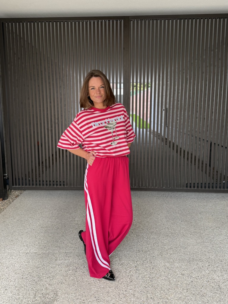 Loui t-shirt pink stripes