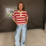 Acacia polo red striped