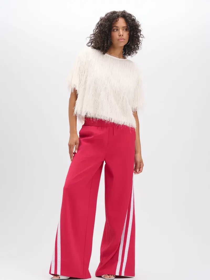Dolce stripe pants raspberry