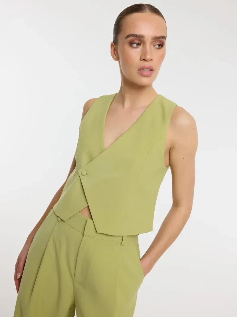 Lille waistcoat matcha