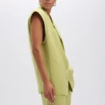 Spencer oversized waistcoat matcha