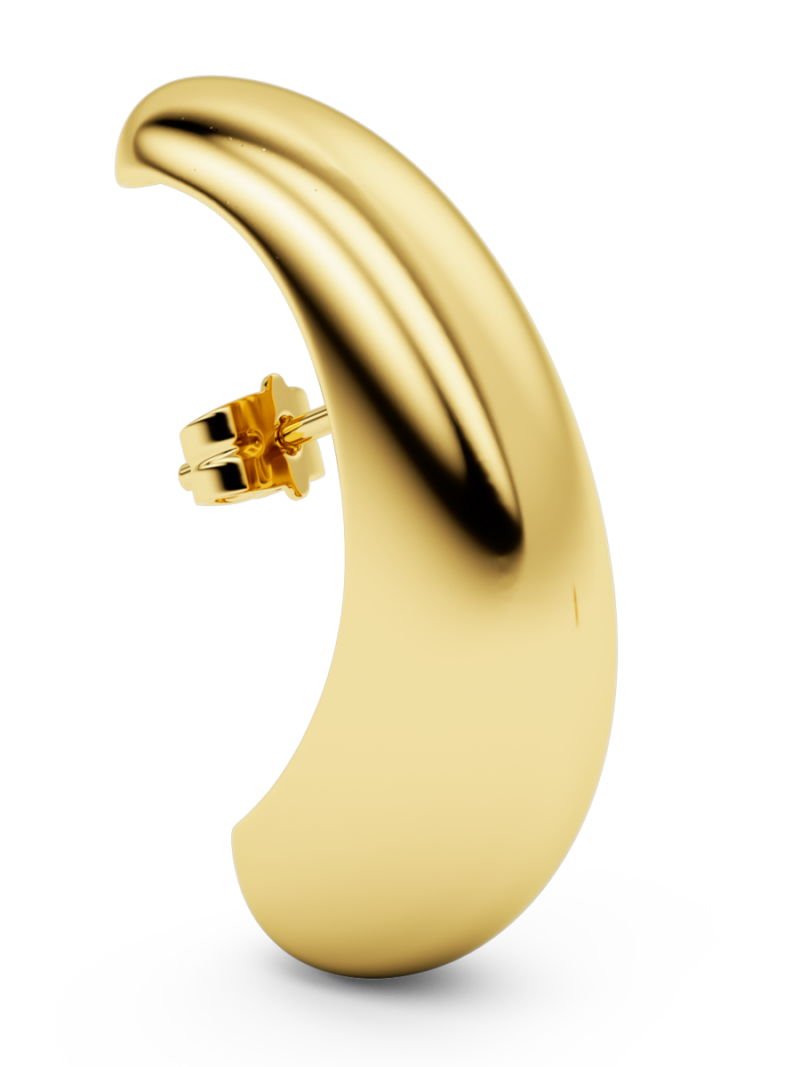 Big bulb earstud gold