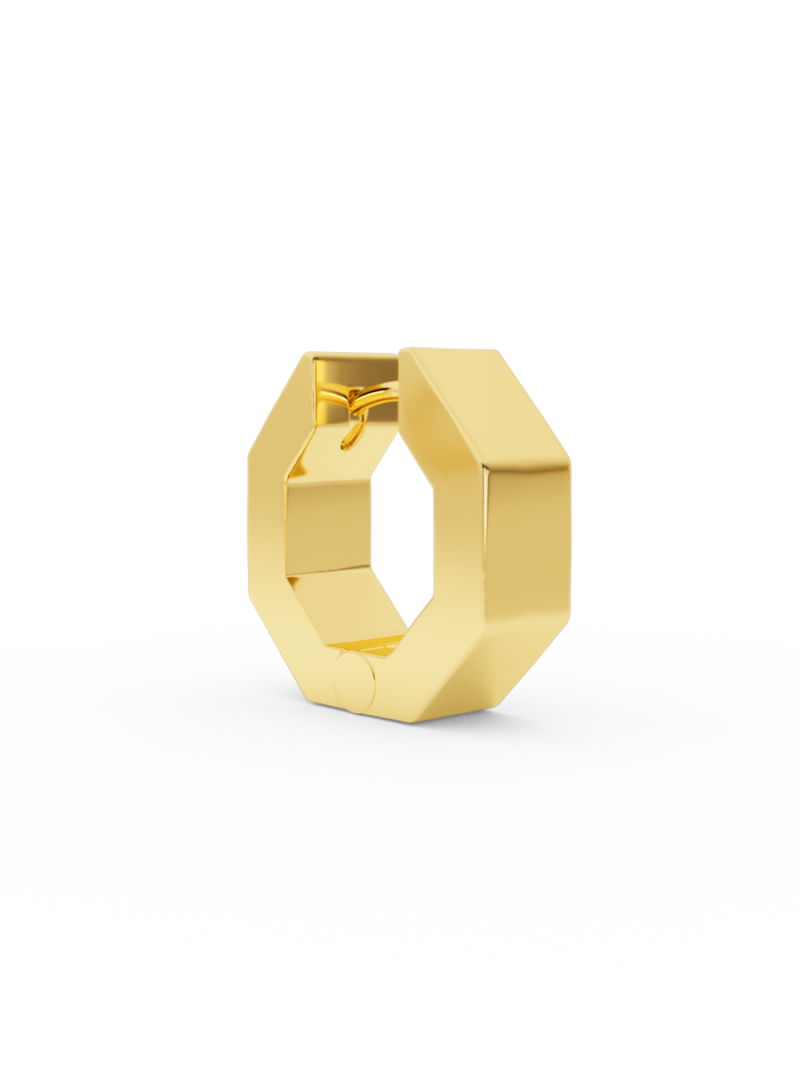 Edge small earring gold