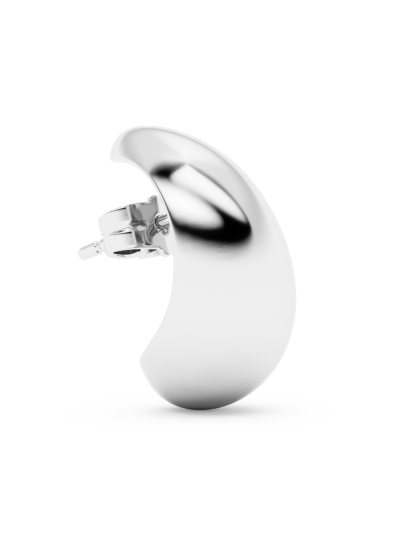 Small bulb earstud silver