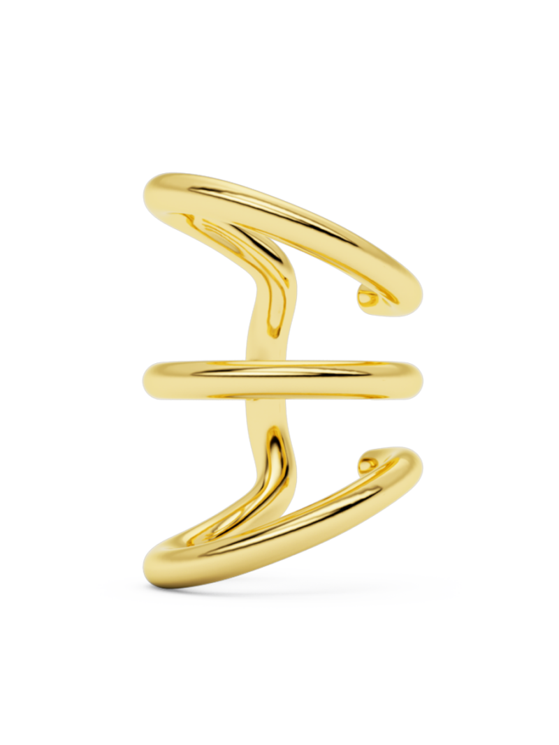 Trio iva ear cuff gold