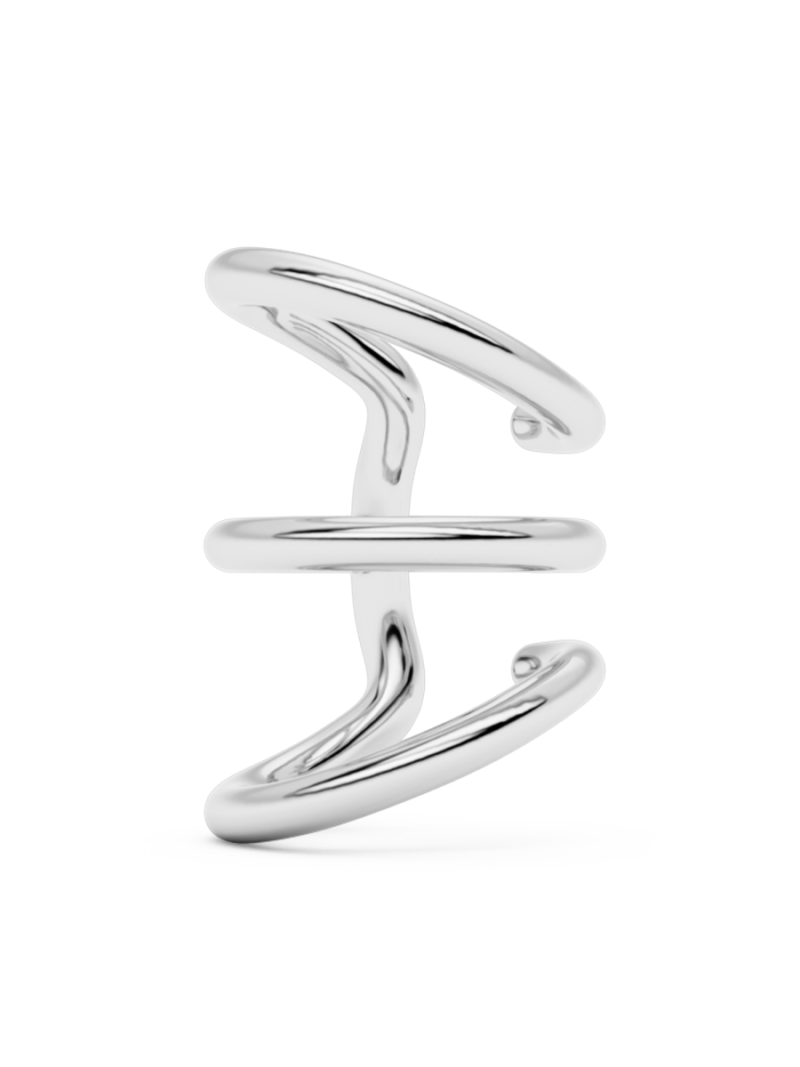 Trio iva ear cuff silver