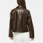 Vishinny PU jacket brown