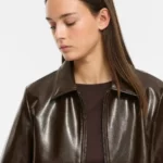 Vishinny PU jacket brown