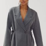 Anina blazer grey pinstripe