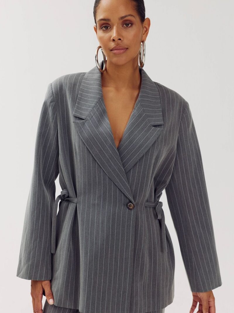 Anina blazer grey pinstripe