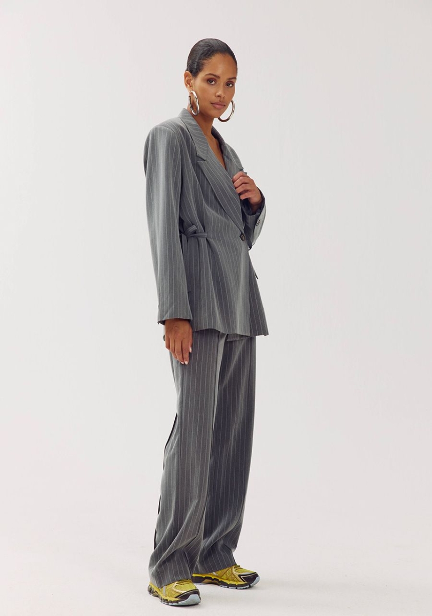 Anina blazer grey pinstripe