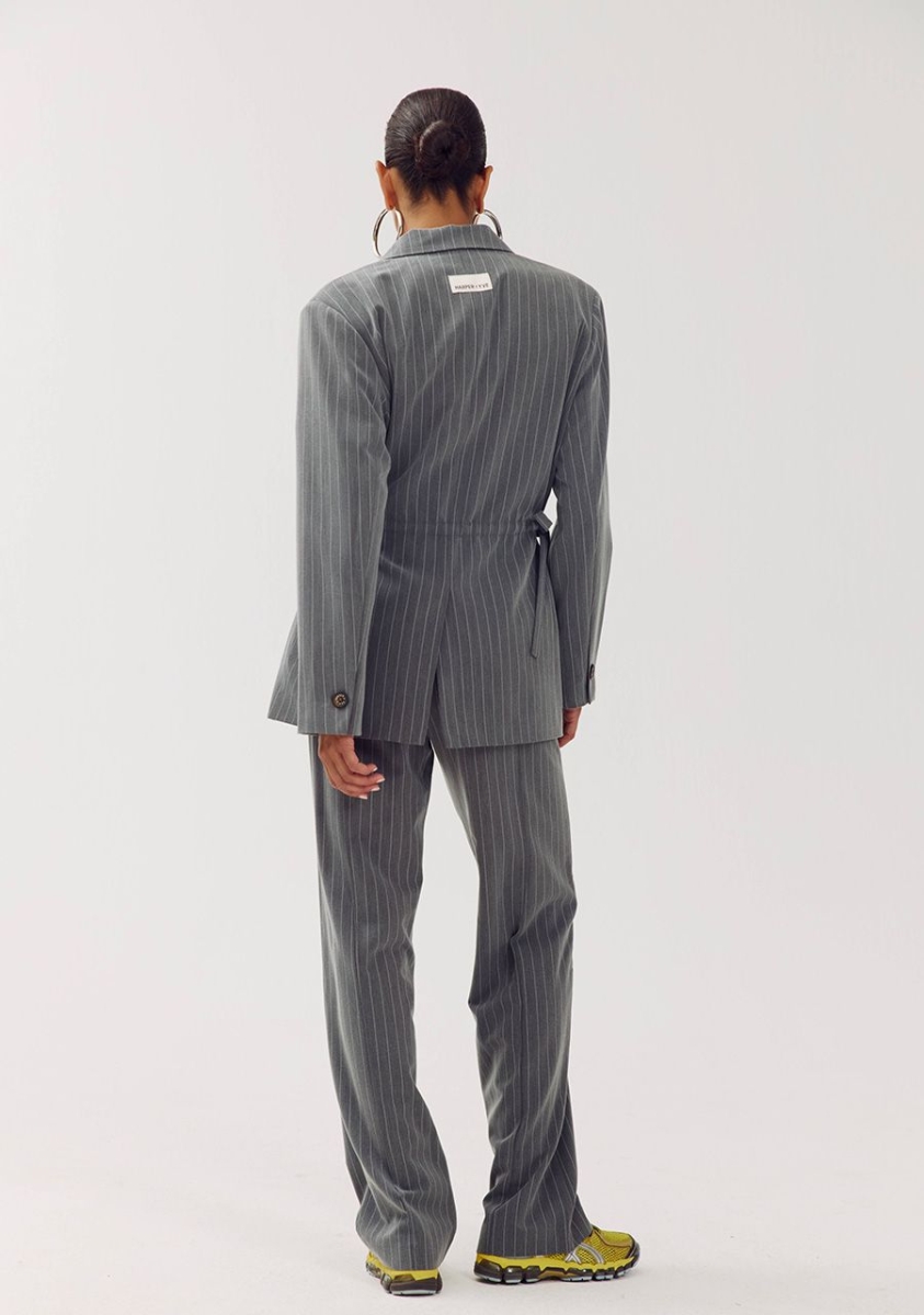 Anina blazer grey pinstripe