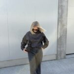Buckle leather jacket chocolate