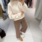 Button knit ecru