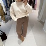 Button knit ecru
