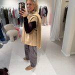 Gilet fourrure camel