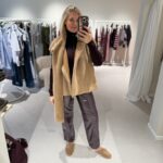 Gilet fourrure camel