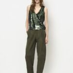 Lavelle singlet olive sequins