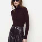 Lisai knitted polo plum