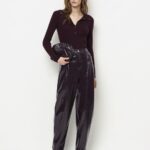 Lisai knitted polo plum