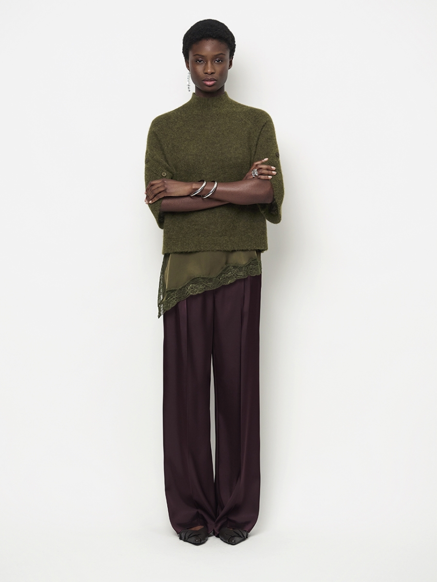 Mahani cape knit olive