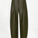 Minora faux leather barrel pants