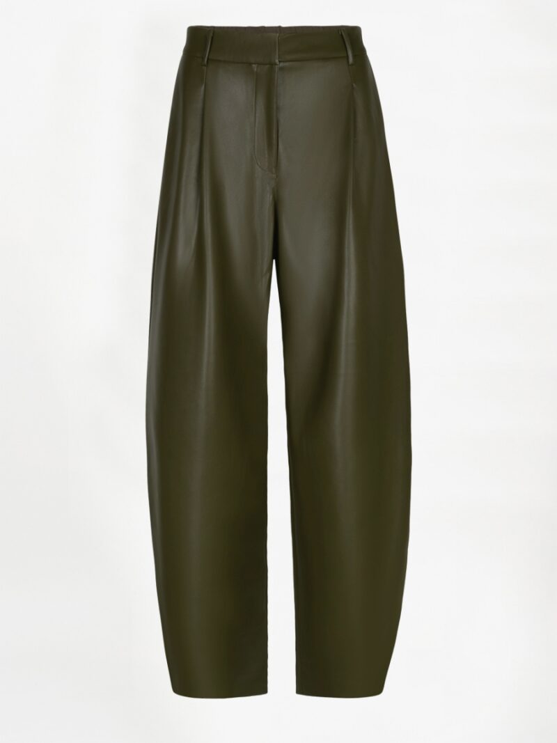 Minora faux leather barrel pants