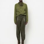 Minora faux leather barrel pants