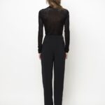 Olya top velvet mesh black