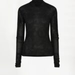 Olya top velvet mesh black