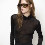 Olya top velvet mesh black