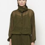 Shapiro pinstripe shirt olive