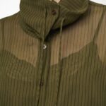 Shapiro pinstripe shirt olive
