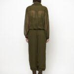 Shapiro pinstripe shirt olive