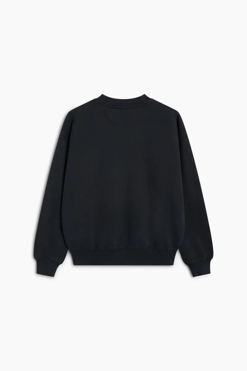 TNS logo rib collar sweatshirt moon