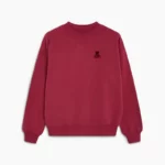 TNS logo rib collar sweatshirt rumba red
