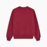 TNS logo rib collar sweatshirt rumba red