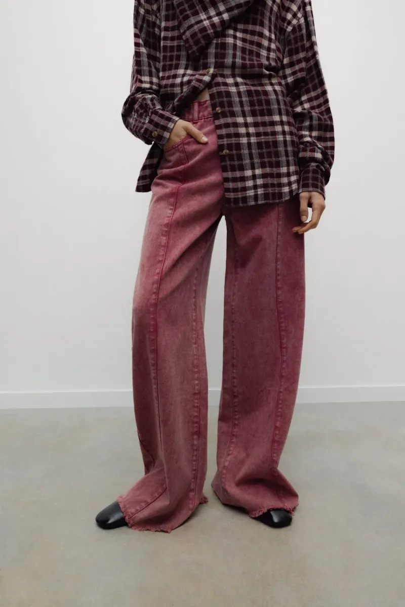 TNS wide leg trouser rumba red
